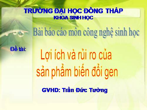 công nghệ sinh học