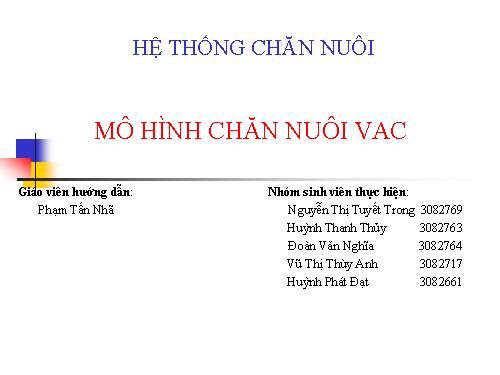 Hiểu quả VAC