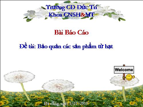 bảo quản các sản phẩm từ hạt