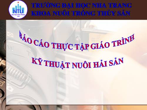 Báo cáo thực tập giáo trình nuôi Hải Sản