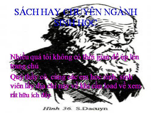 SÁCH HAY CHUYÊN NGÀNH SINH HỌC