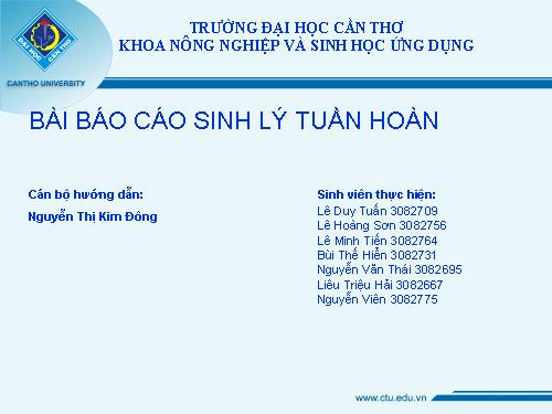 sinh ly tuan hoan