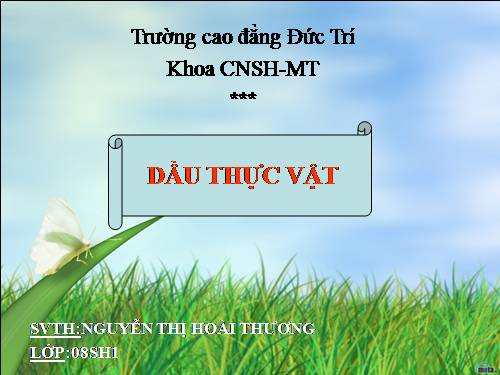 qui trinh san xuat dau thuc vat