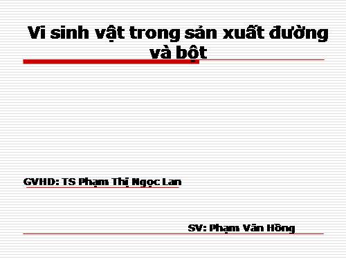 Vi sinh vat trong bao quan