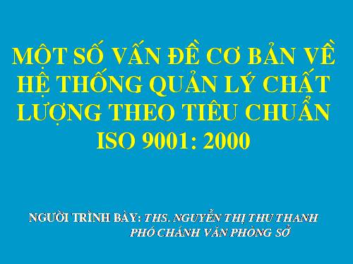 Tập huấn Iso 9001 - sở GD