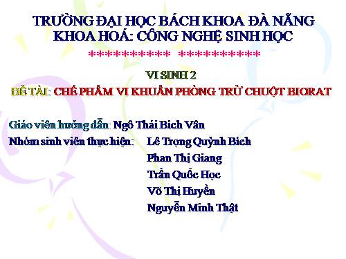 Sản xuất  CPSH Biorat