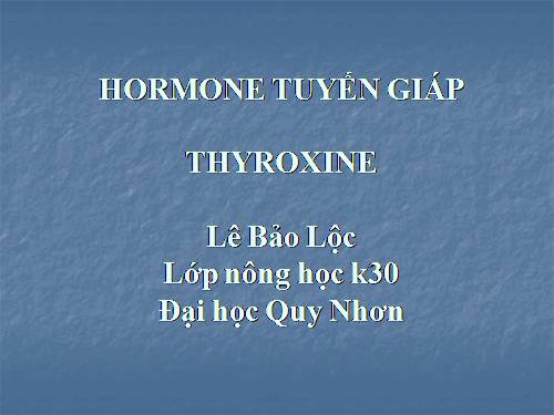 Hormon Thyroxin