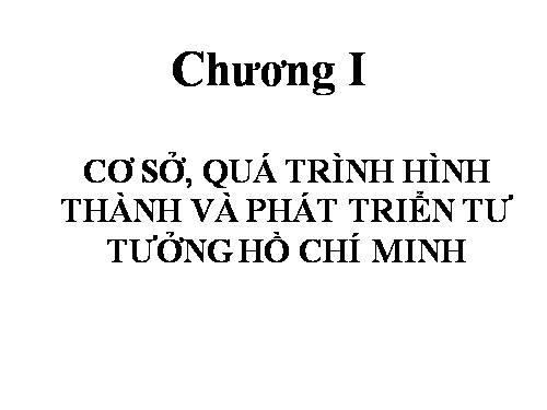 TƯ TƯỞNG HCM