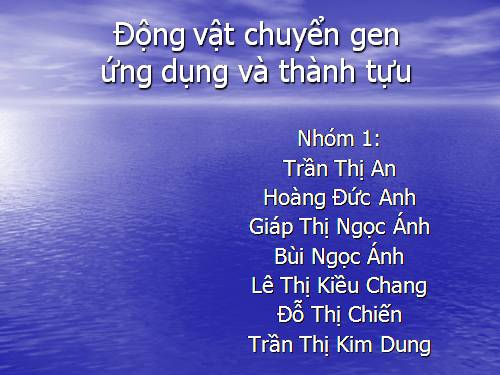 động vật chuyển gen