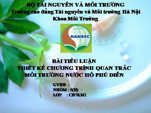 Quan trắc chất lượng nước hồ