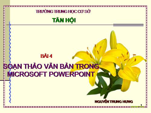 Bài 3: Soạn thảo văn bản trong PowerPoint 2003