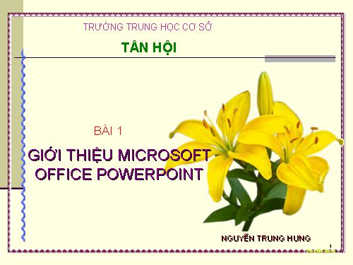 Bài 1: Giới thiệu PowerPoint 2003