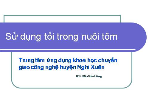 Kỷ thuật nuôi trồng thủy san