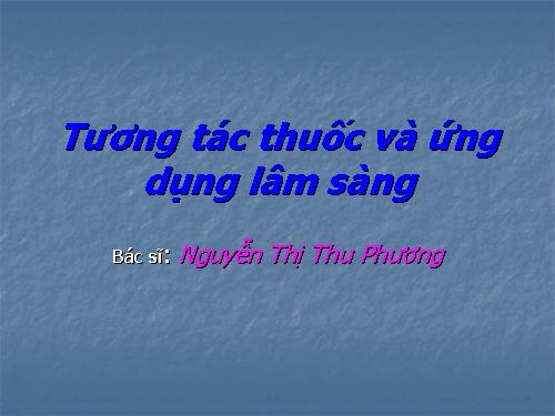 tương tác thuốc