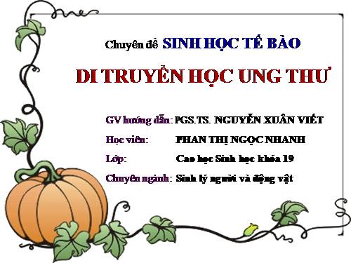 Di truyền học ung thư