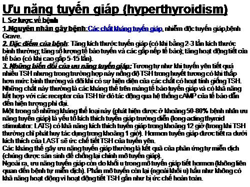BỆNH VỀ TUYẾN GIÁP