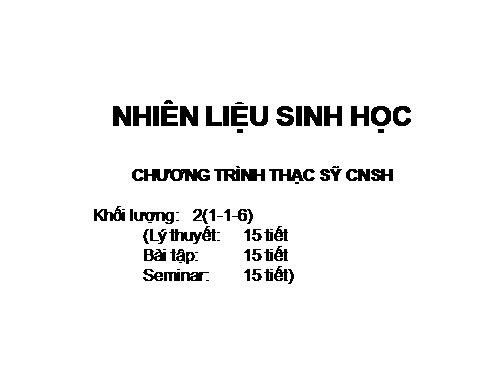 nhiên liệu sinh học