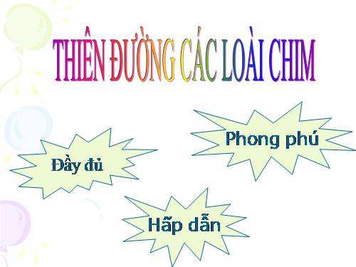 thiên đường các loài chim