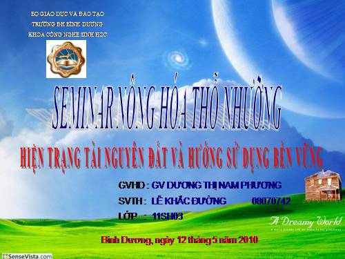 Bài seminar nông hóa thỗ nhưỡng