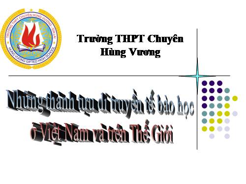 Thành tựu Di truyền TB học