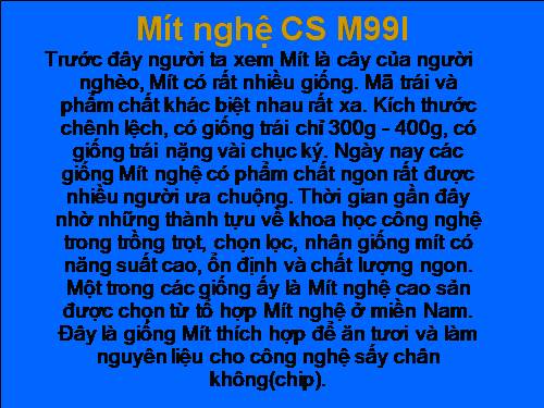 Mít nghệ_ Mít Mã lai_ Mít tố nữ