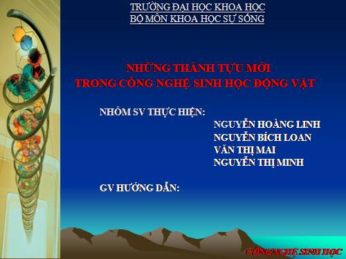 cong nghe dong vat