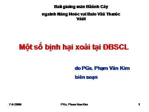 BAI GIANG BENH CAY