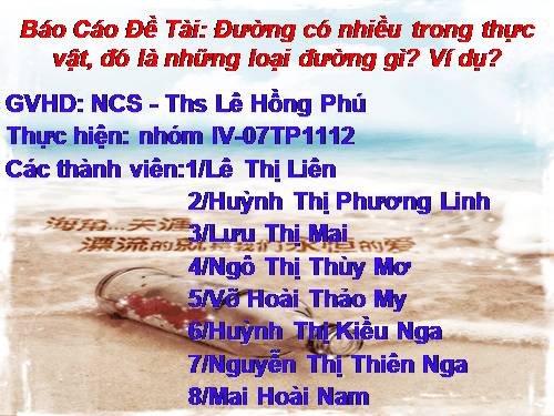 các loại đường trong thực vật