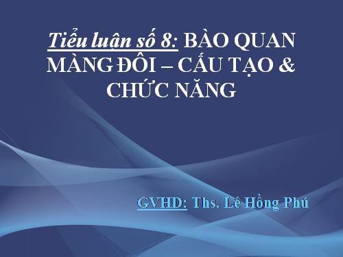 bào quan màng đôi cấu tạo và chức năng