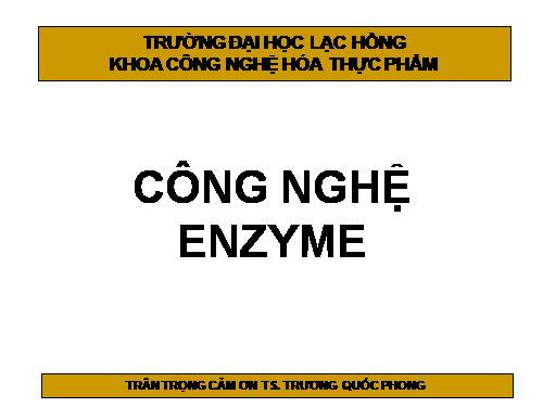 cong nghe enzym