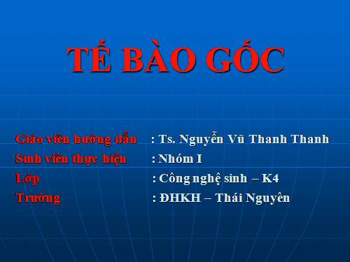 Tế Bào gốc