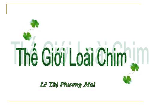 Thế giới các loài chim