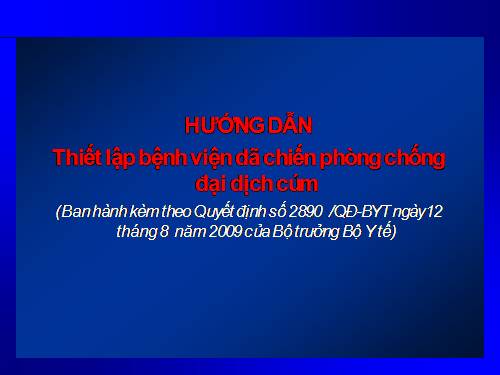 Thiết lập bệnh viện dã chiến