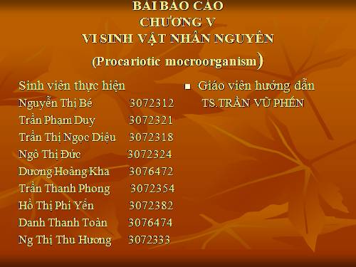 Bài báo cáo vi sinh cực hay!