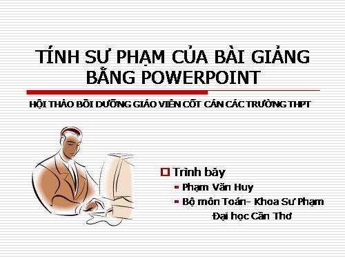 tính sư phạm trong bài giảng PPT