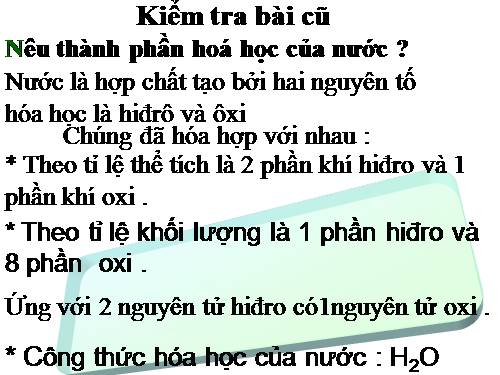 Hóa 8 - Tiết 55