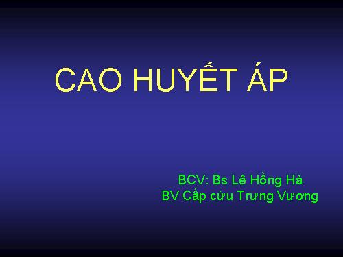 cao huyet ap