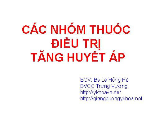 cac thuoc dieu tri cao huyet ap