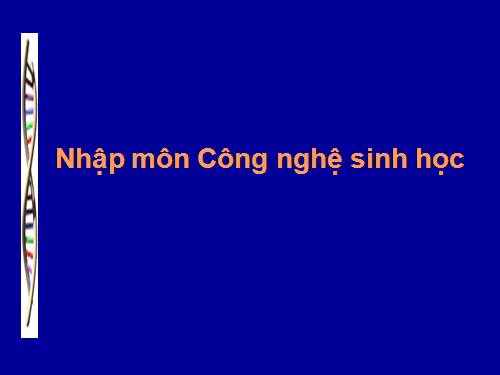 công nghệ sinh học