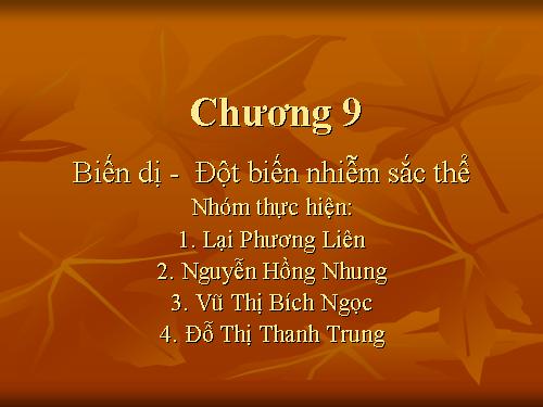 Đột biến nhiễm sắc thể