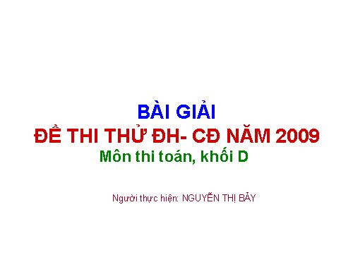 BÀI GIẢI NÈ CÁC BAN