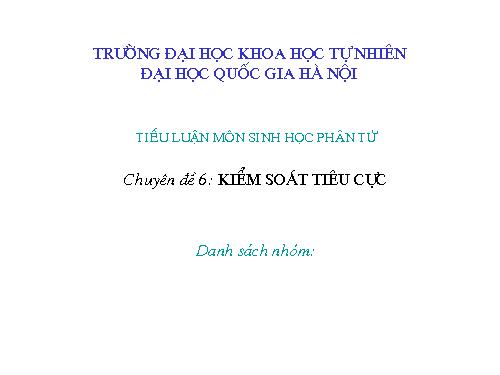 kiểm soát tiêu cực