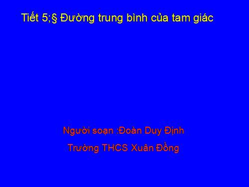 đường trung bình tam giác