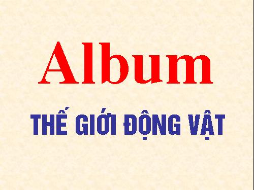 Album Thế giới động vật chọn lọc