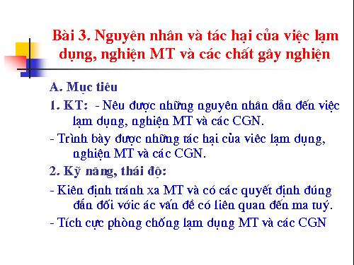 Giáo án phòng chống ma tuý