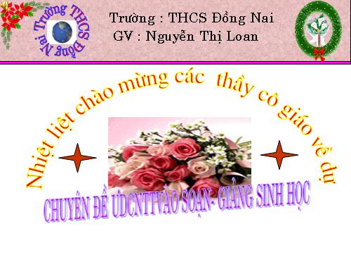 chuyên đề ứng dụng CNTT vào dạy học