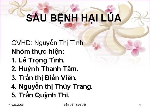 SÂU BỆNH HẠI LÚA