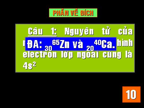 Đố vui Hóa_Lý Sinh (khởi động, vượt chướng ngại vật, về đích)