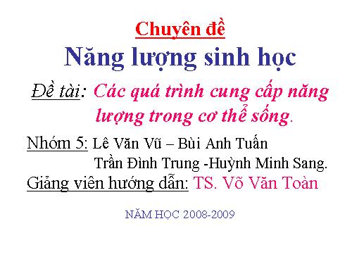 CUNG CAP NANG LUONG