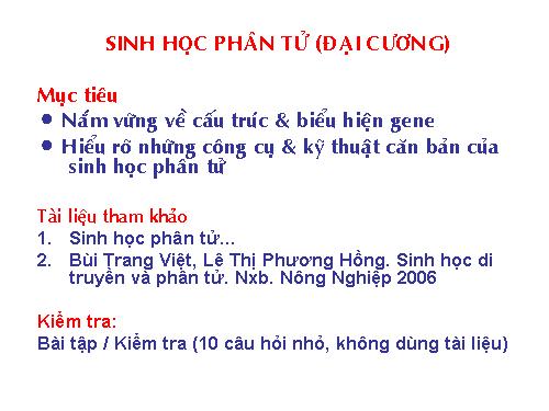 sinh hoc phan tu